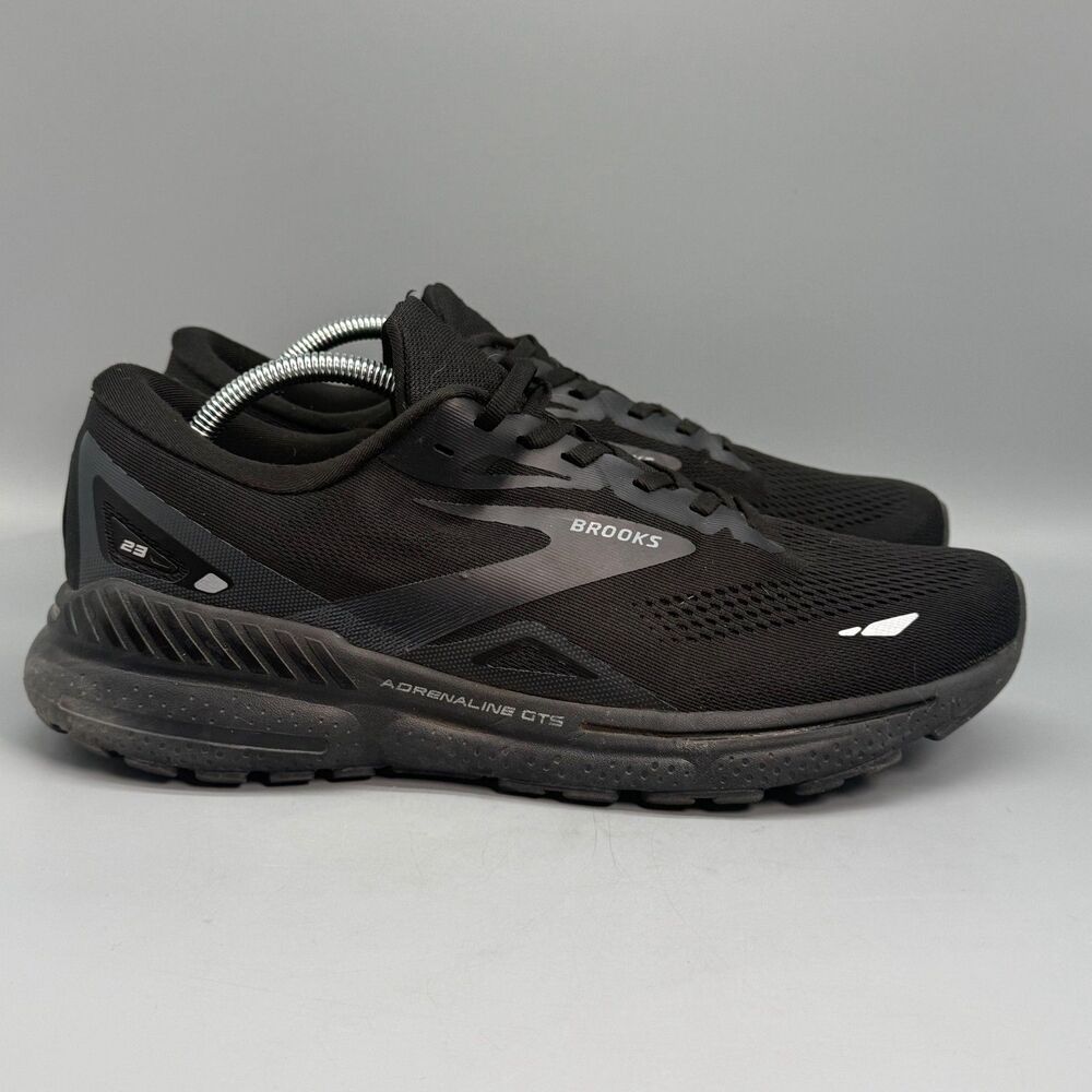 Brooks Adrenaline Gts 23 Men's 11 Black Mesh Lace-Up Athletic Running Sneakers